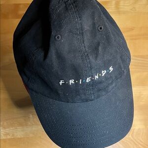 FRIENDS Black Embroidered Logo Cap